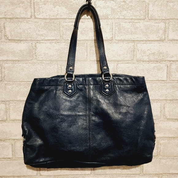 Coach Handbags - Coach Dark Teal Leather Tote